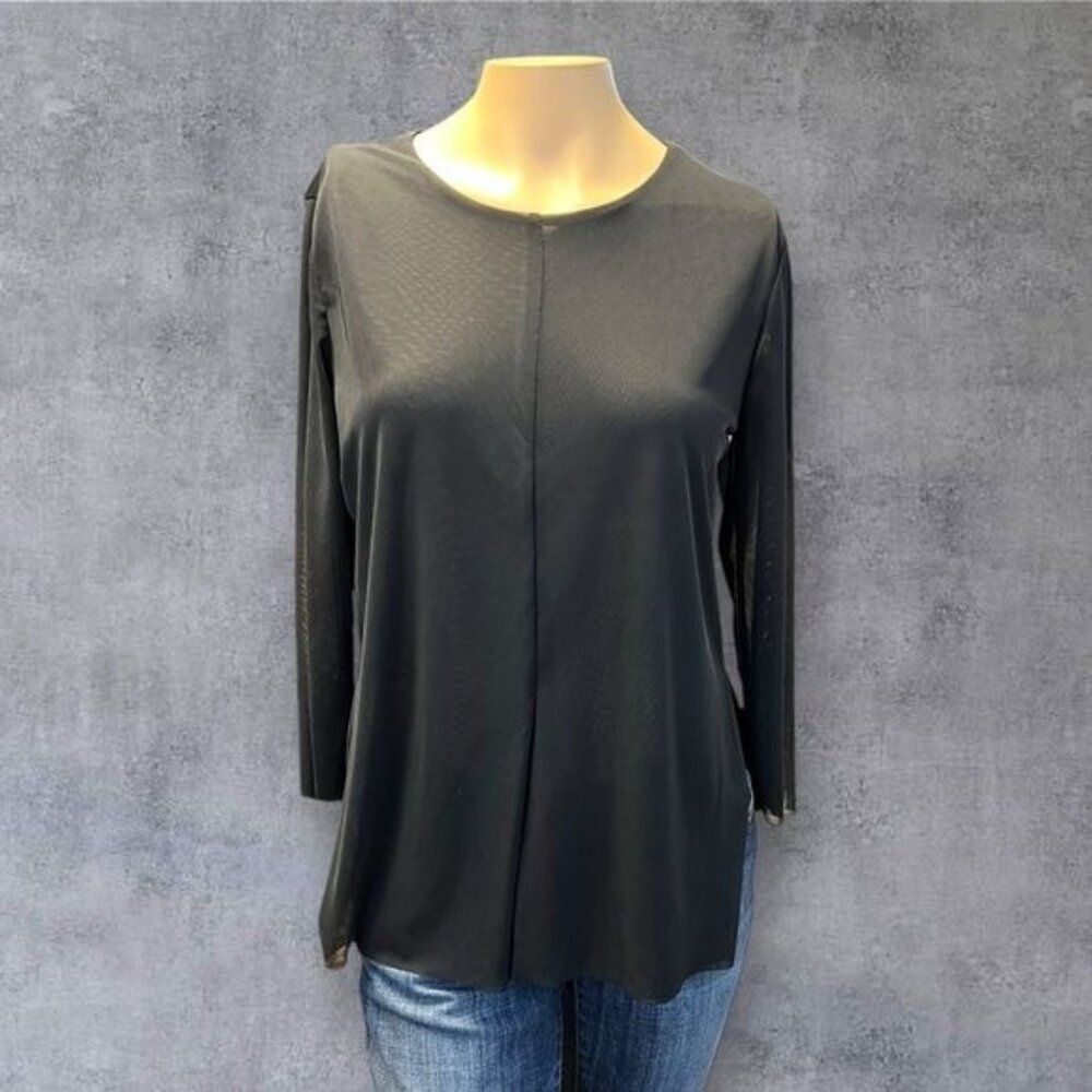 Black Tunic Top by Carmen Marc Valvo S